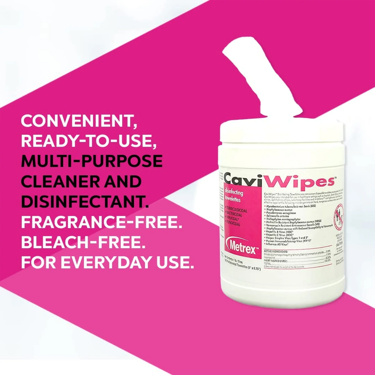 CaviWipes 2.0 Surface Disinfectant Wipe Canister