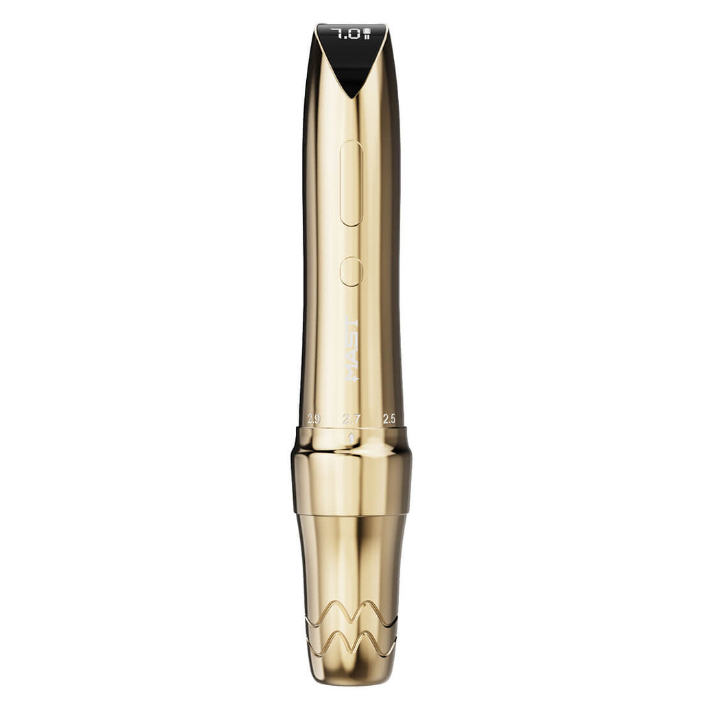 Mast P60 - Wireless Tattoo Pen Machine With 2.2-3.2MM Adjustable Stroke (Gold)