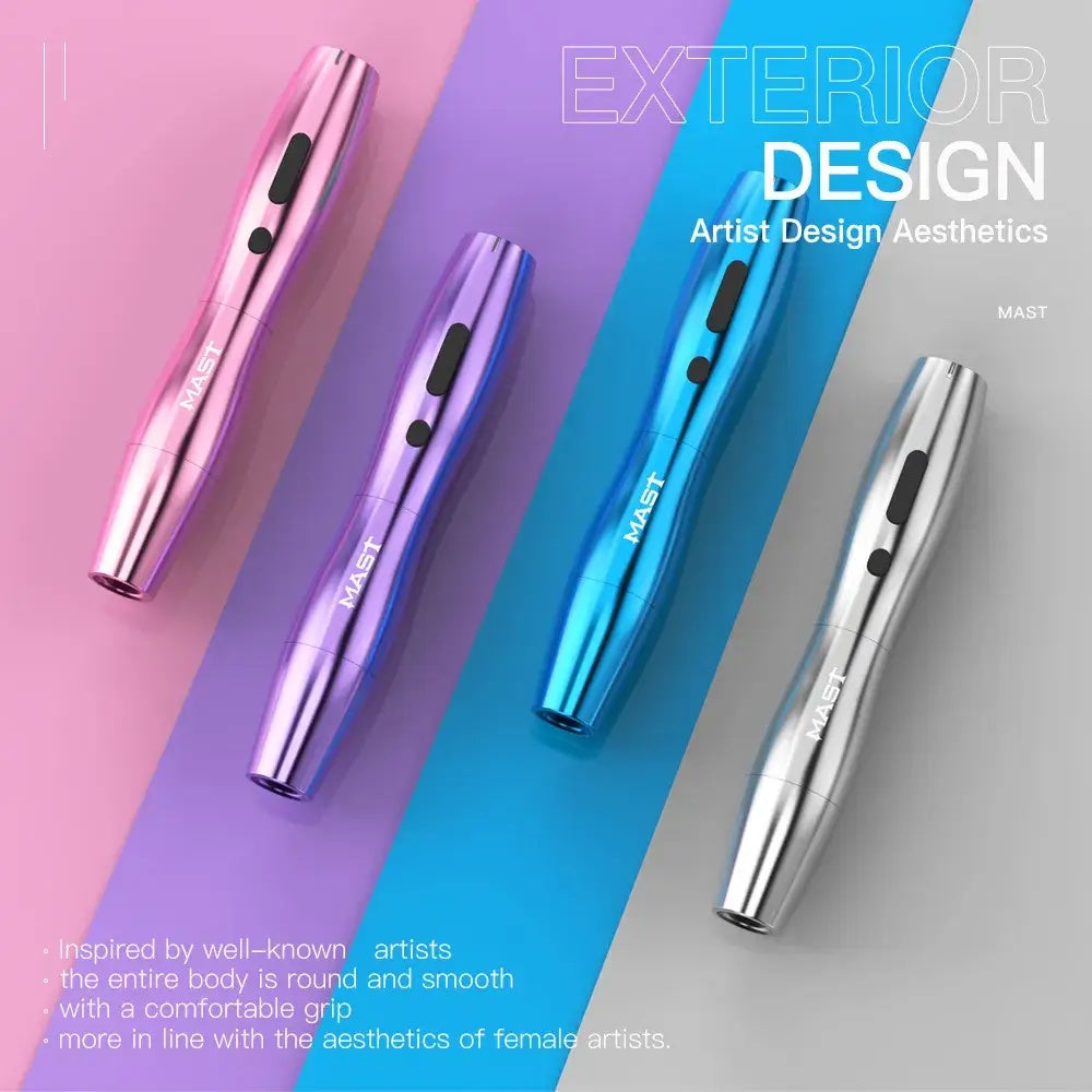 Mast P20 - Wireless Tattoo Pen Machine With 2.5MM Stroke (Silver)